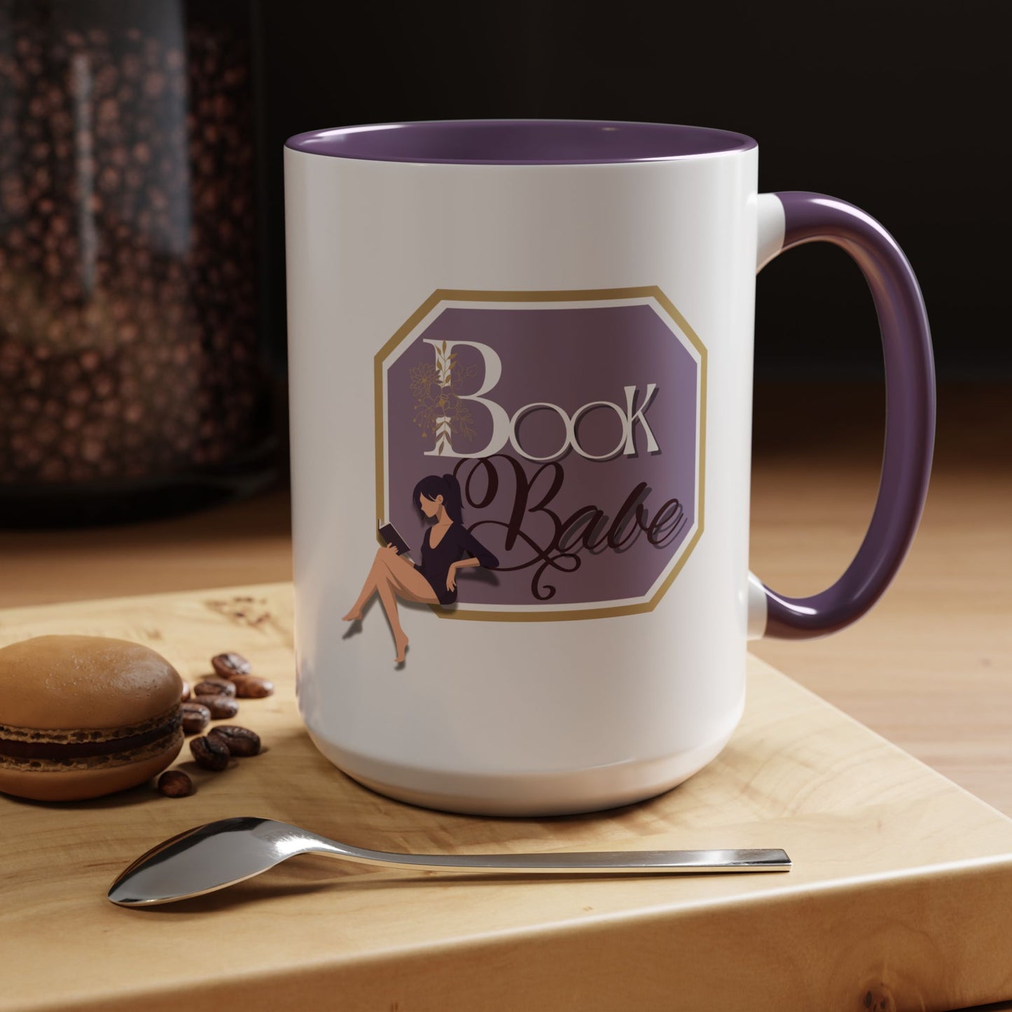 Book Babe Accent Coffee Mug