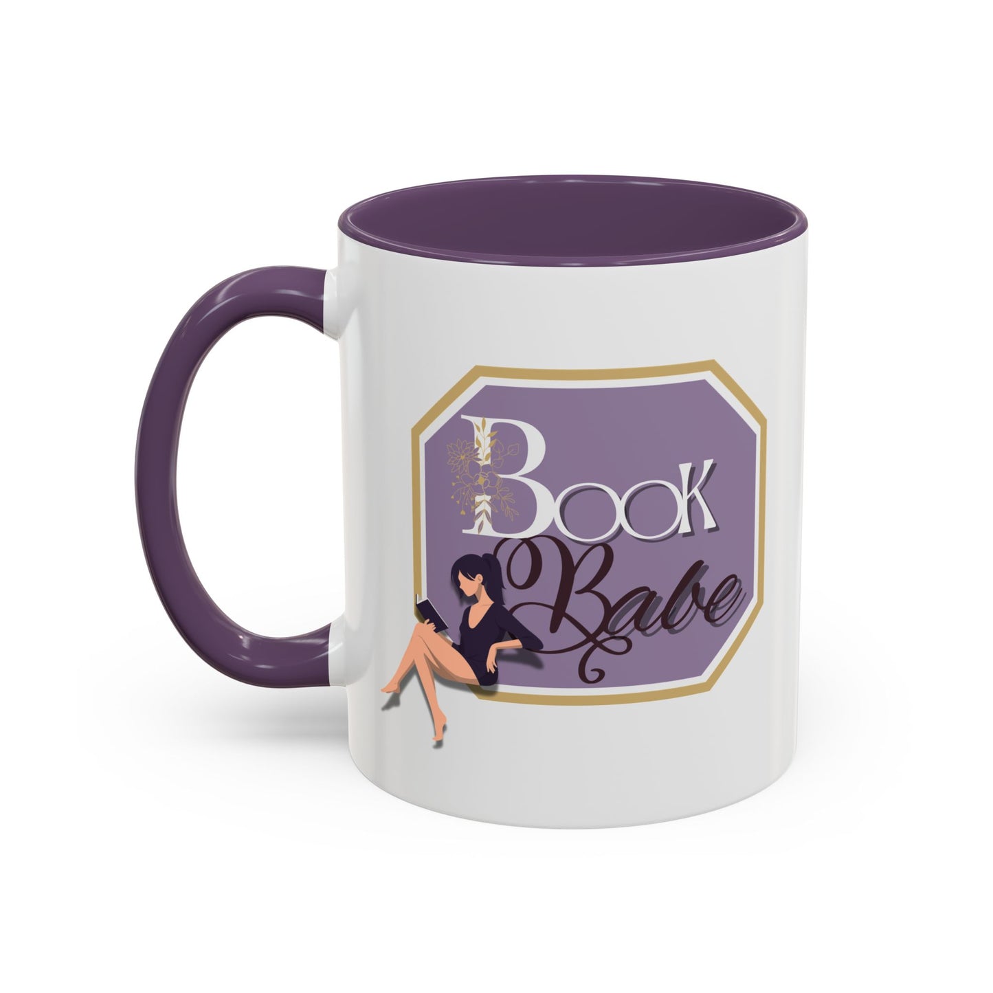 Book Babe Accent Coffee Mug