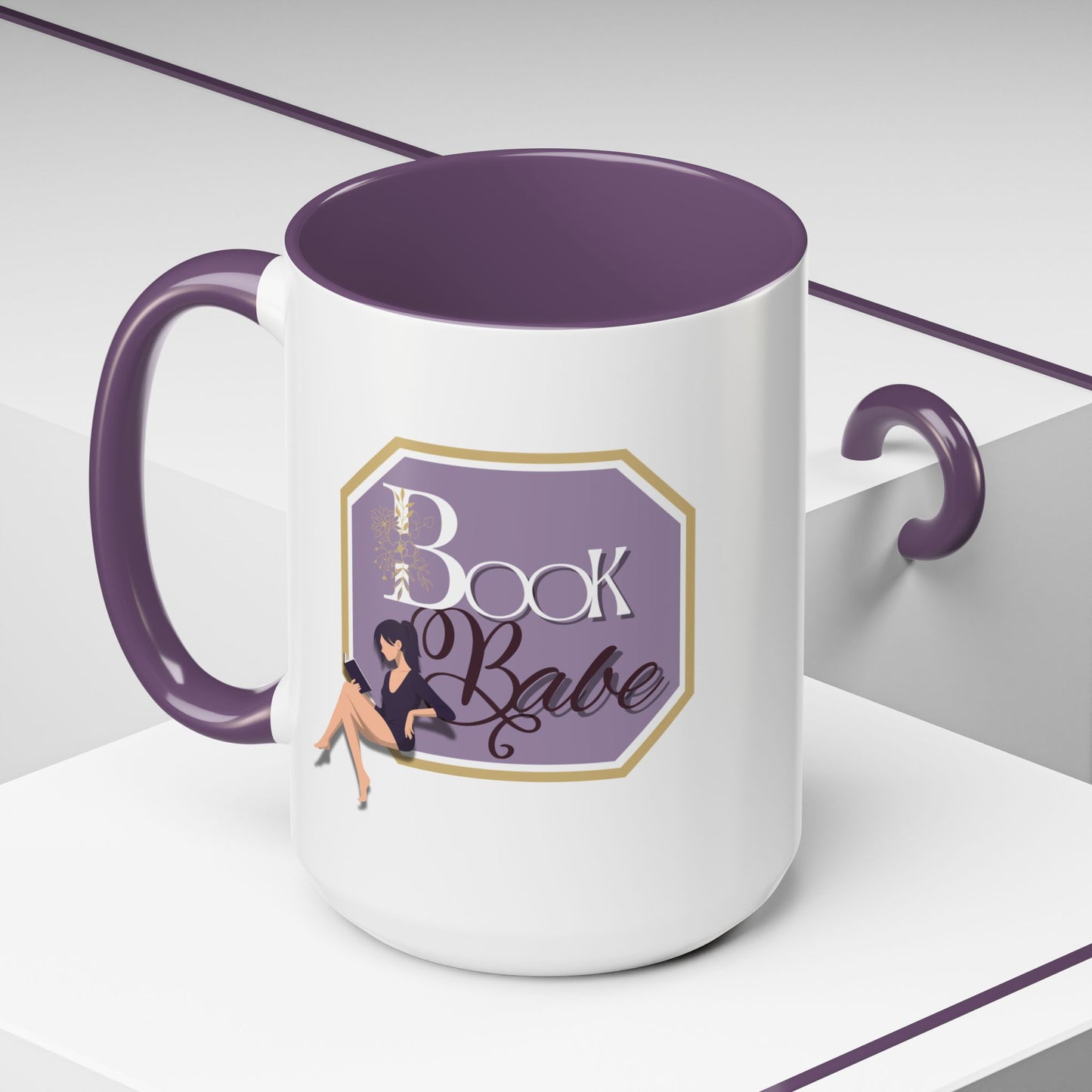Book Babe Accent Coffee Mug