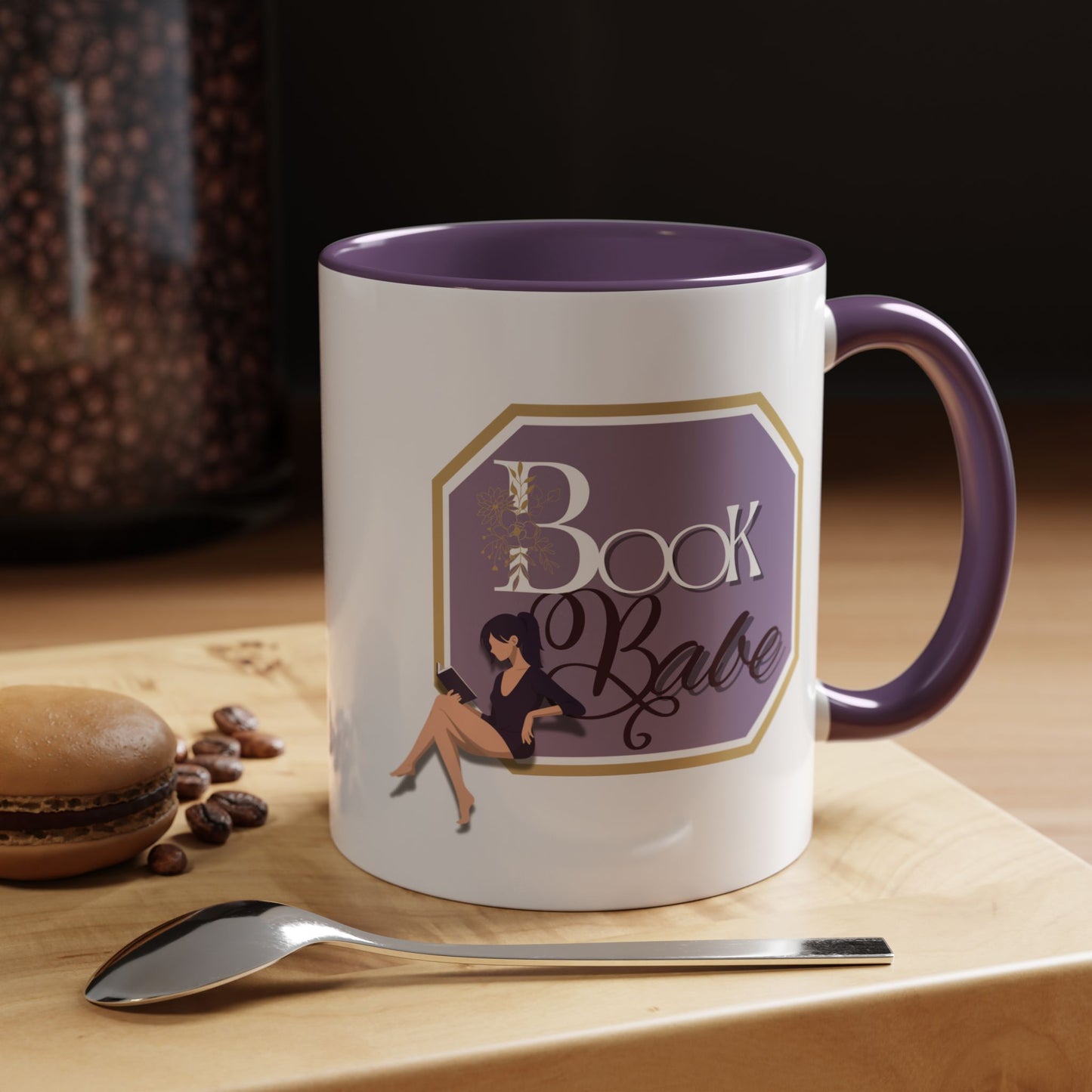 Book Babe Accent Coffee Mug