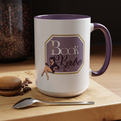 Book Babe Accent Coffee Mug