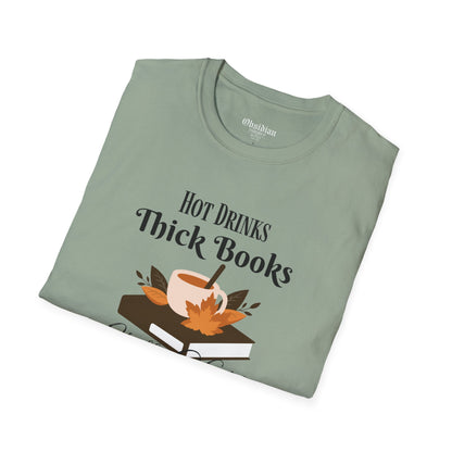 Hot Drinks, Thick Books & Chilly Nights T-Shirt